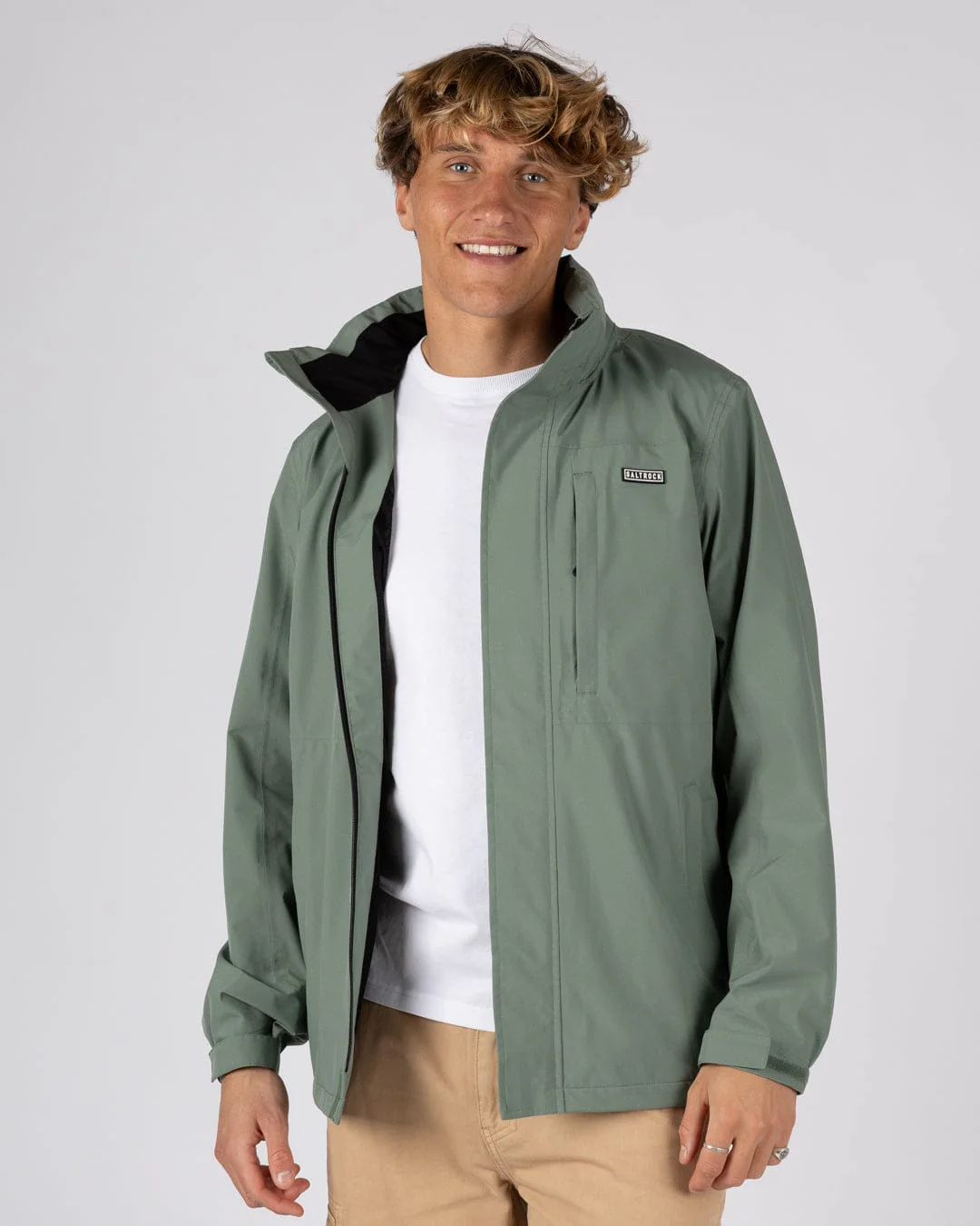 Whistler II -Mens Waterproof Hooded Jacket- Light Green - Image 16
