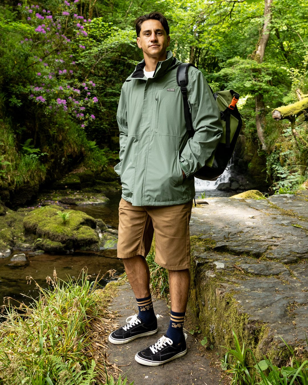 Whistler II -Mens Waterproof Hooded Jacket- Light Green - Image 5