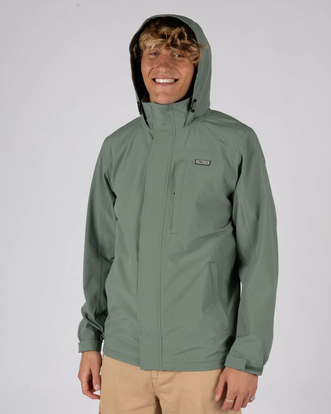 Whistler II -Mens Waterproof Hooded Jacket- Light Green - Image 9