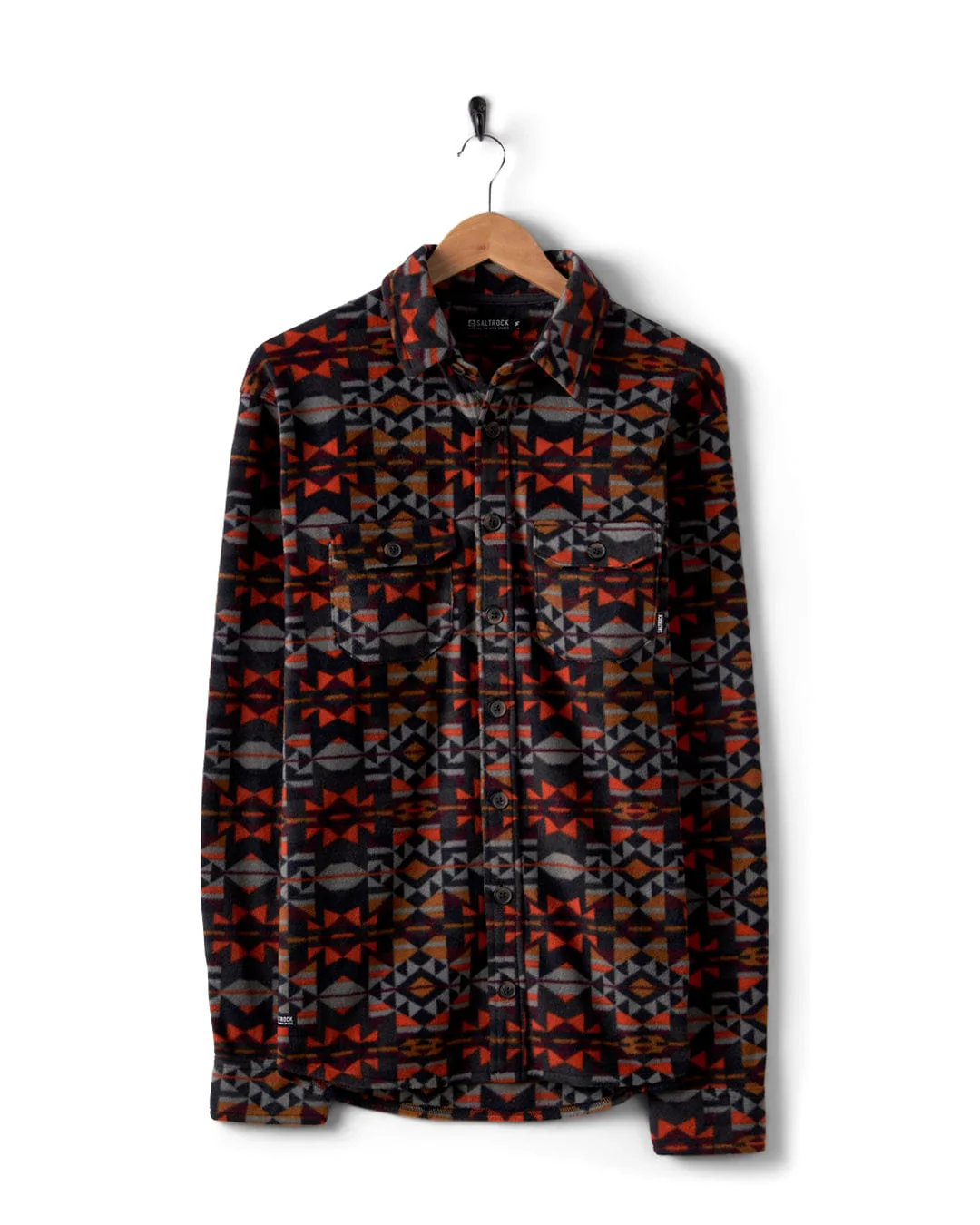 Wilds - Mens Recycled Fleece Shirt - Black - Image 2