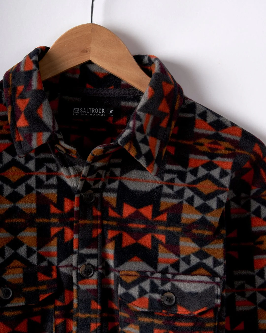 Wilds - Mens Recycled Fleece Shirt - Black - Image 4