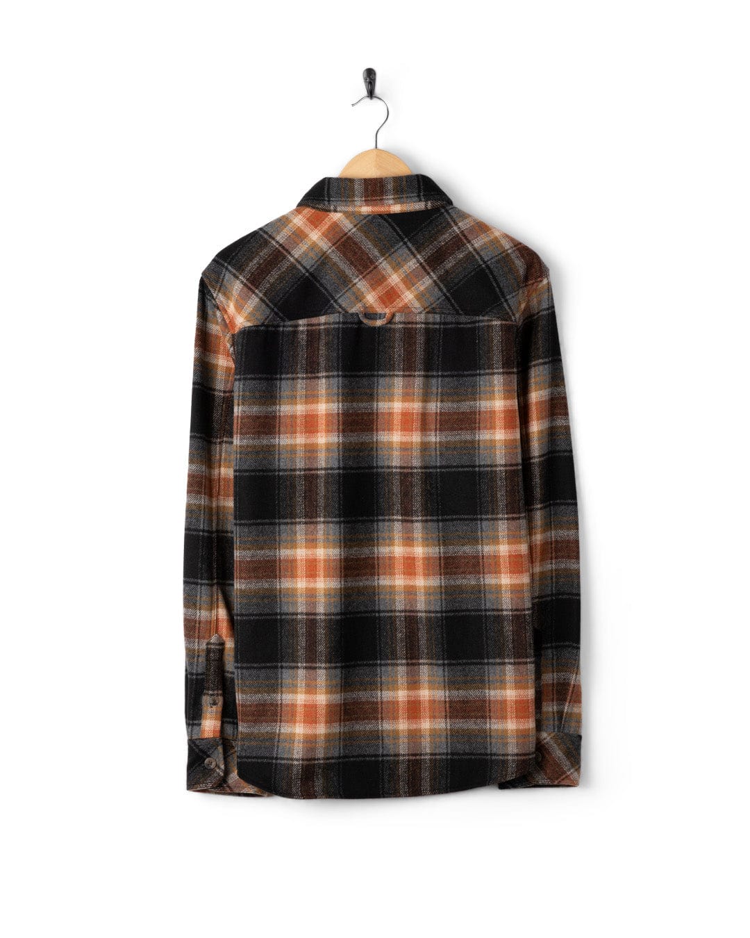 Wilfred - Mens Check Flannel Shirt - Grey/Brown - Image 6