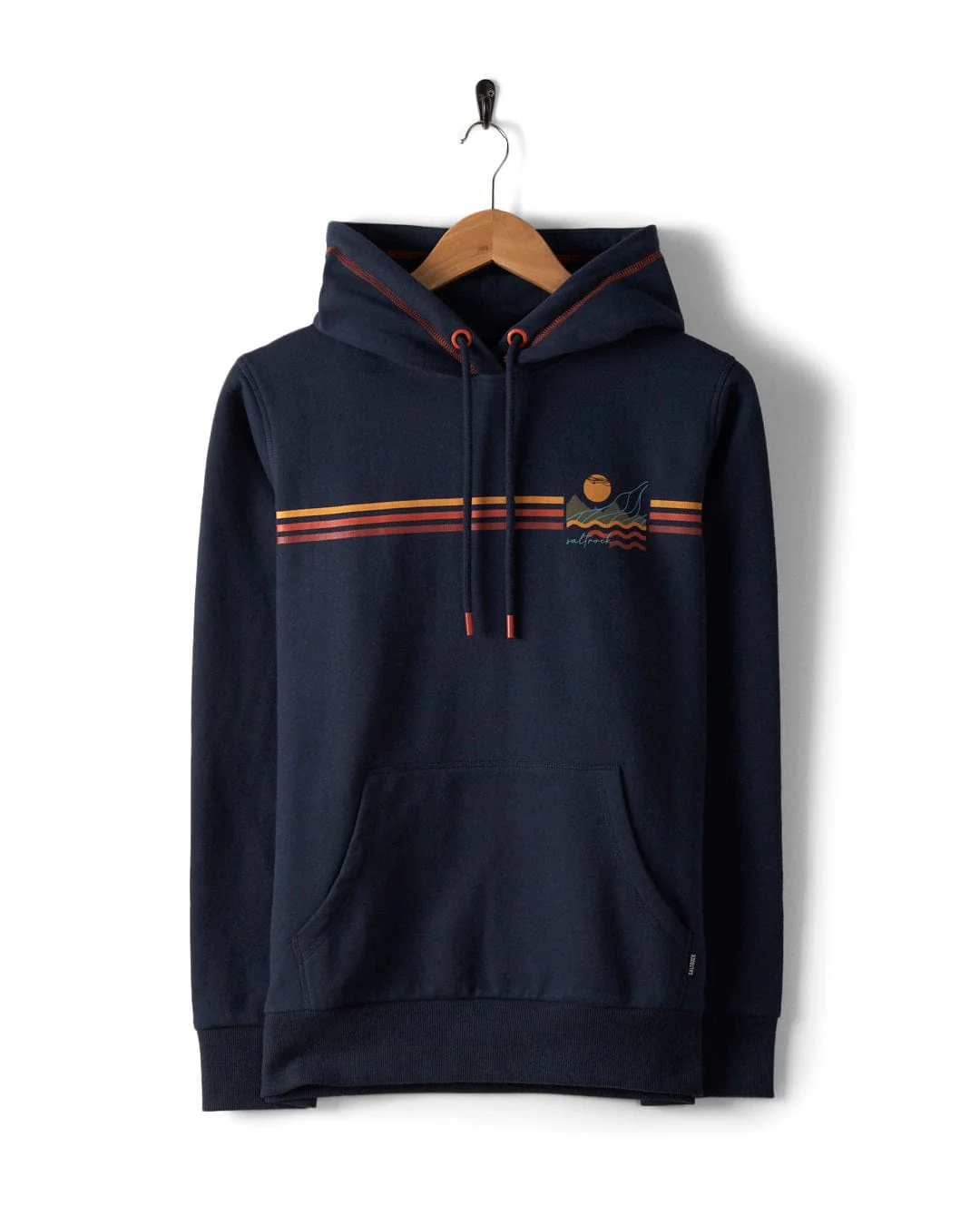 Winter Stripe - Womens Recycled Pop Hoodie - Blue - Image 3