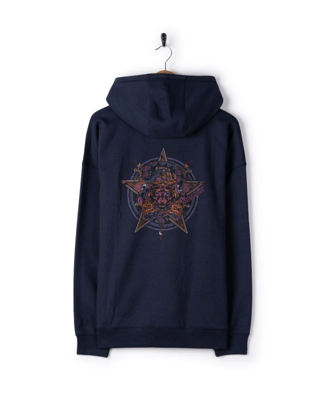 Wolfscale II - Mens Oversized Pop Hoodie - Blue - Image 6
