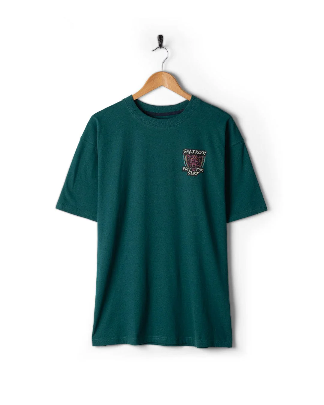 Wolfscale II - Mens Oversized Short Sleeve T-Shirt - Teal - Image 8