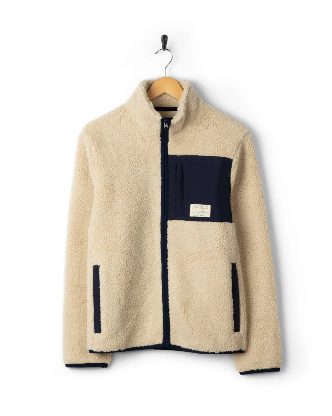 Wrenna - Womens Zip Through Fleece -Cream - Image 2