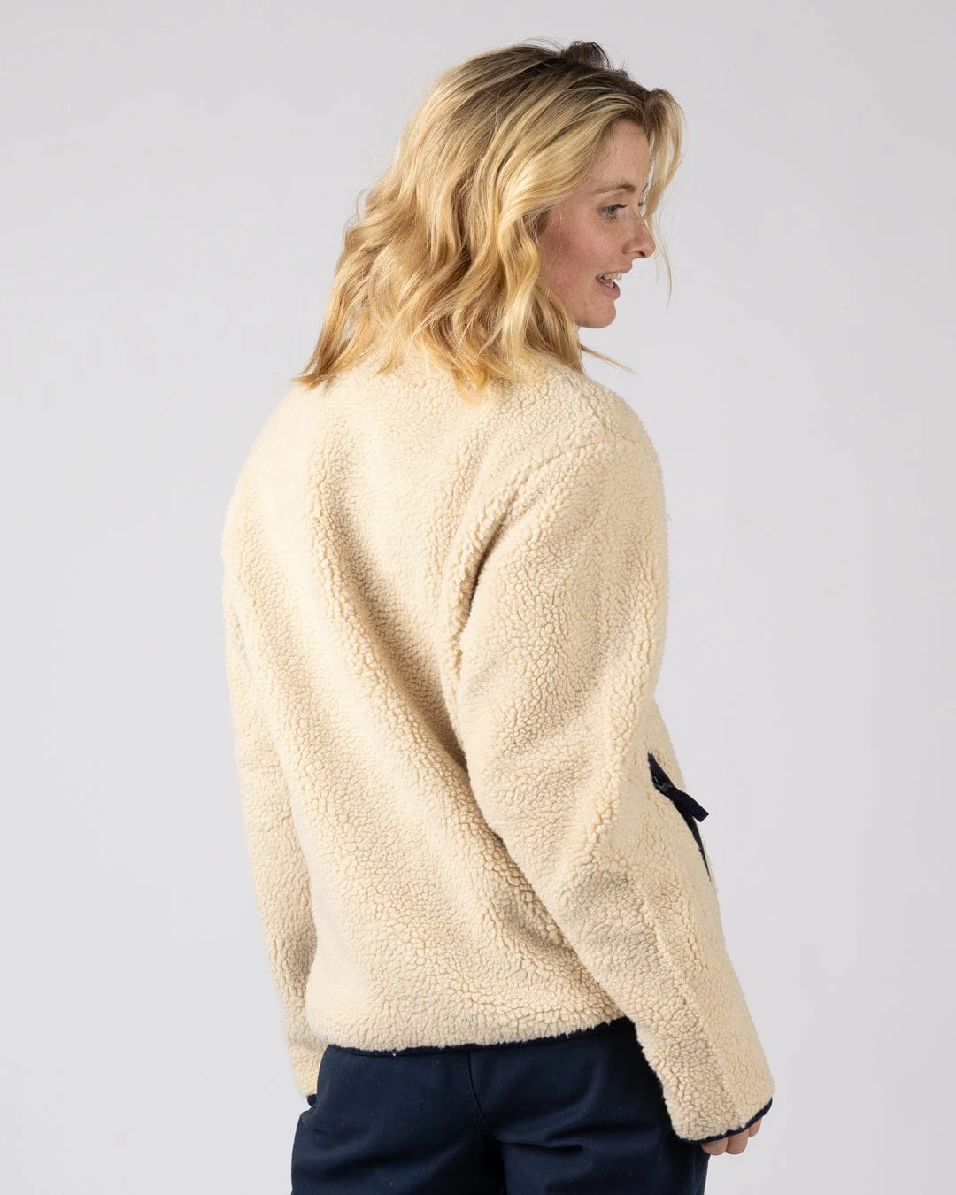 Wrenna - Womens Zip Through Fleece -Cream - Image 6