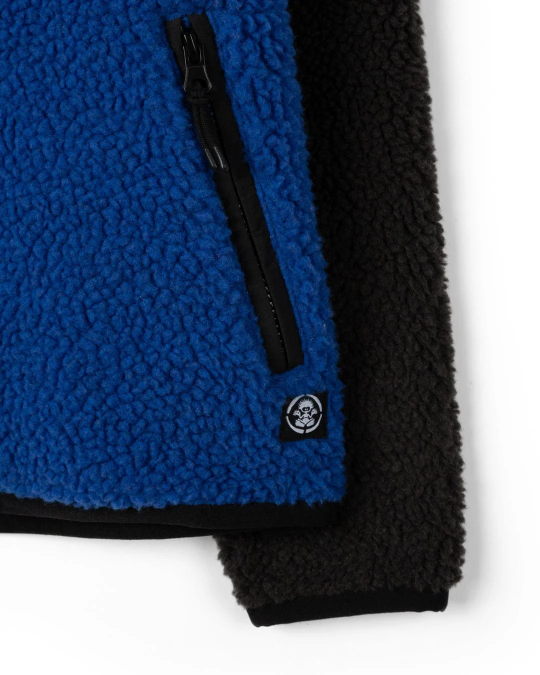 Wye 2 - Kids Zip Fleece - Grey/Blue - Image 3