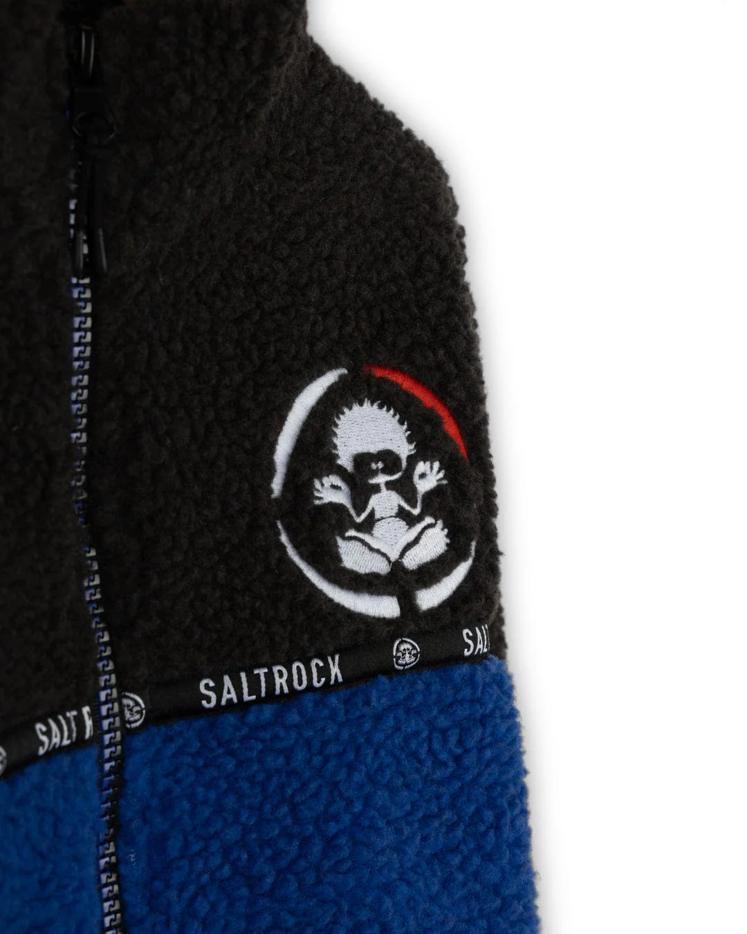 Wye 2 - Kids Zip Fleece - Grey/Blue - Image 4