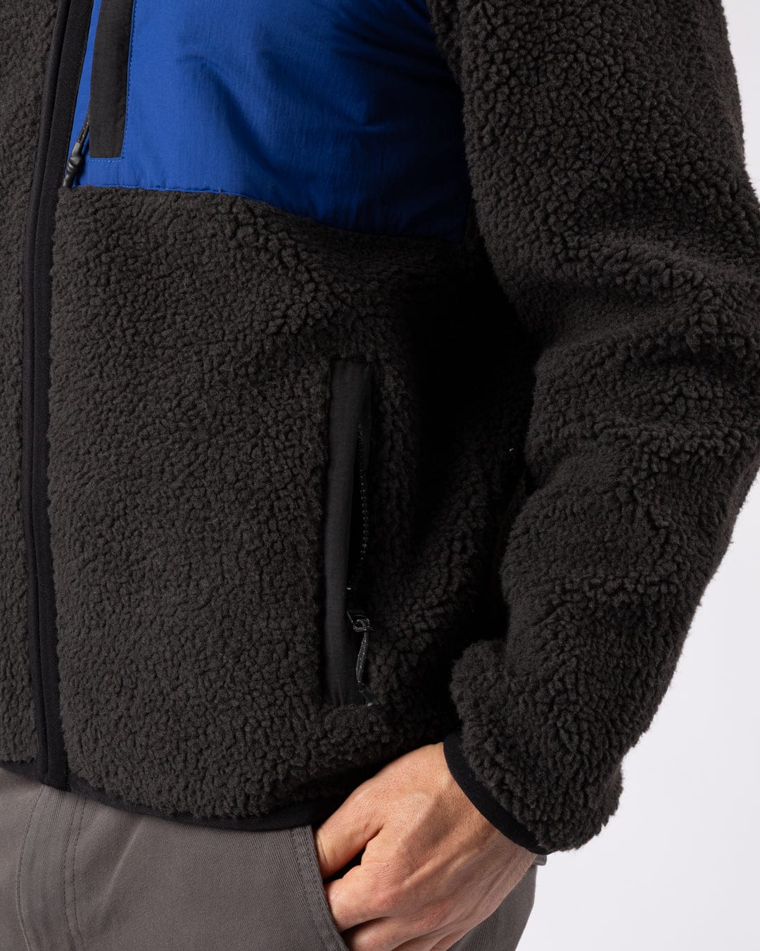 Wye 2 - Mens Sherpa Fleece - Grey/Blue - Image 14