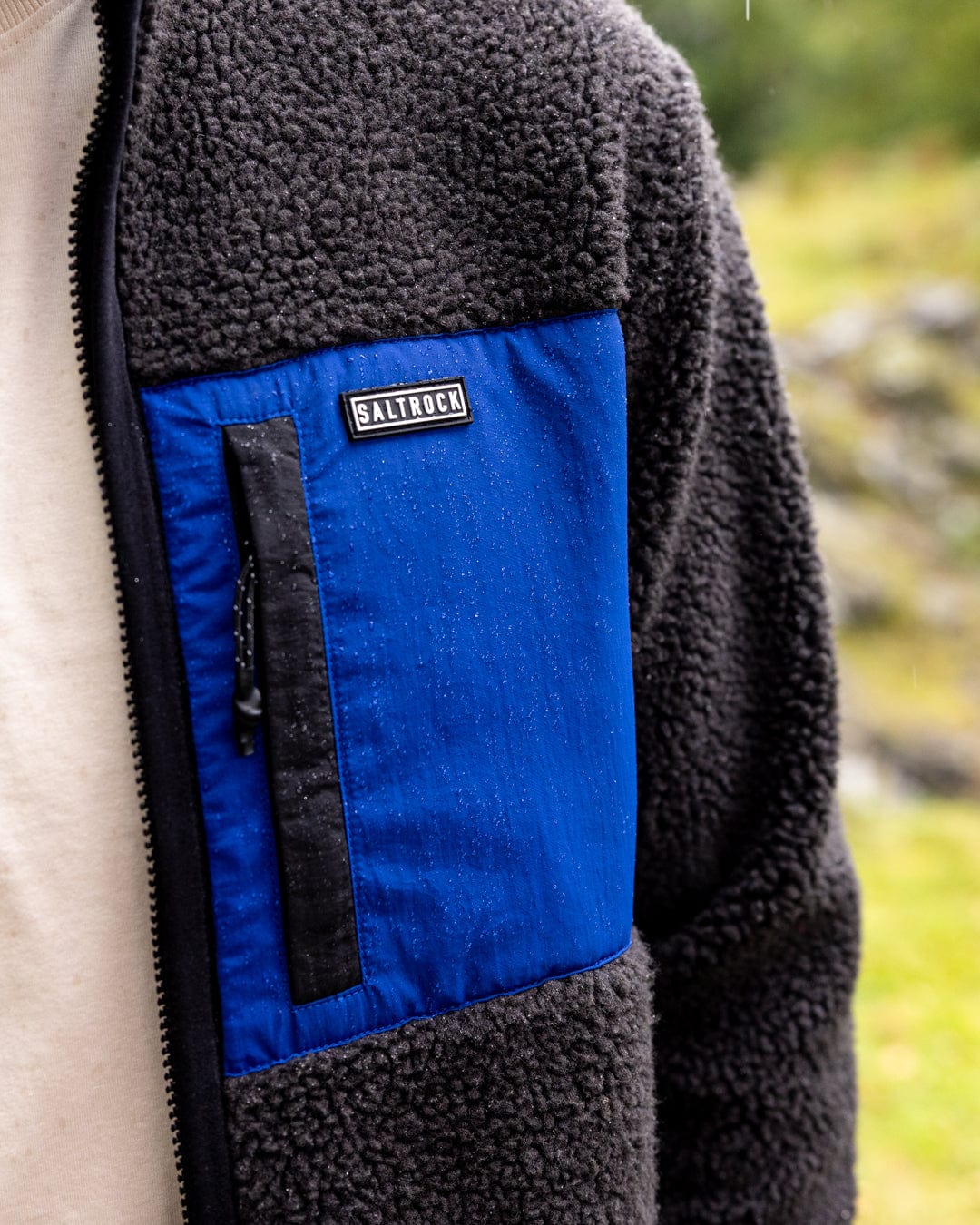 Wye 2 - Mens Sherpa Fleece - Grey/Blue - Image 3