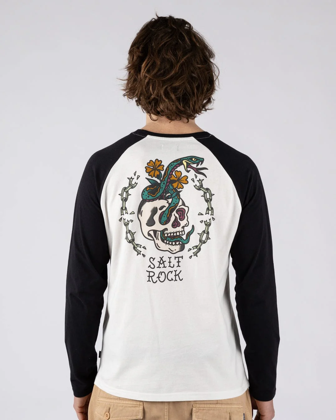 Yesterdays Youth - Mens Long Sleeve Raglan T-Shirt - Black