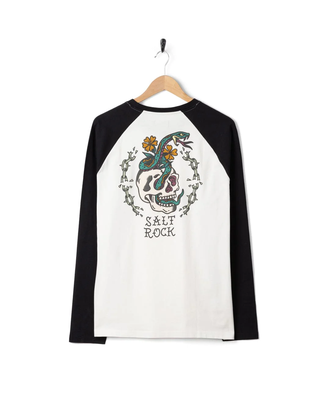 Yesterdays Youth - Mens Long Sleeve Raglan T-Shirt - Black - Image 5
