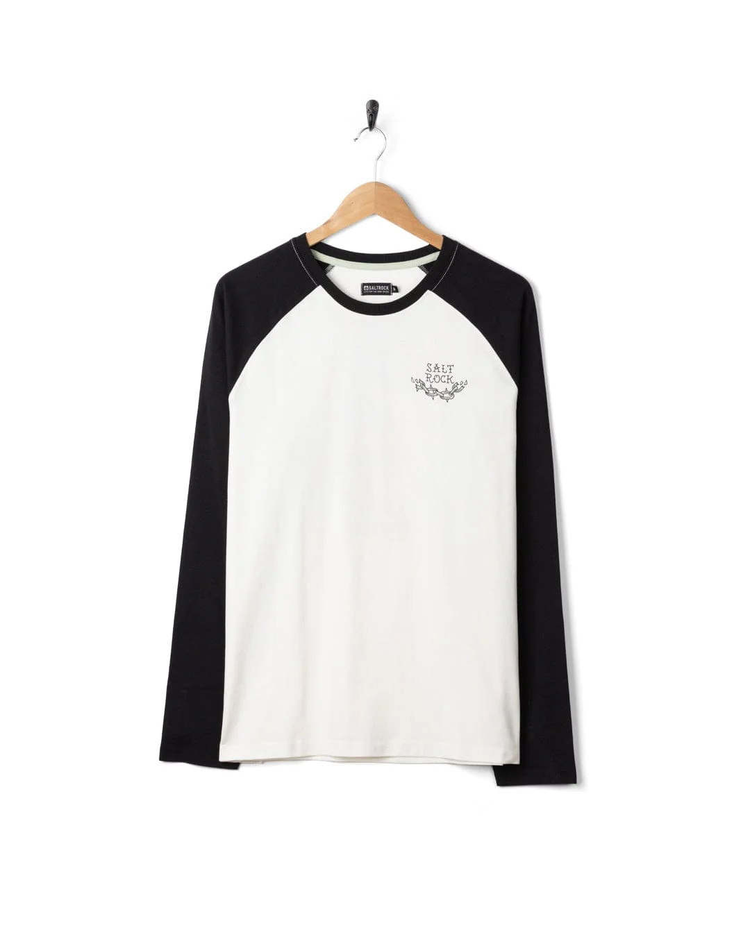 Yesterdays Youth - Mens Long Sleeve Raglan T-Shirt - Black - Image 7