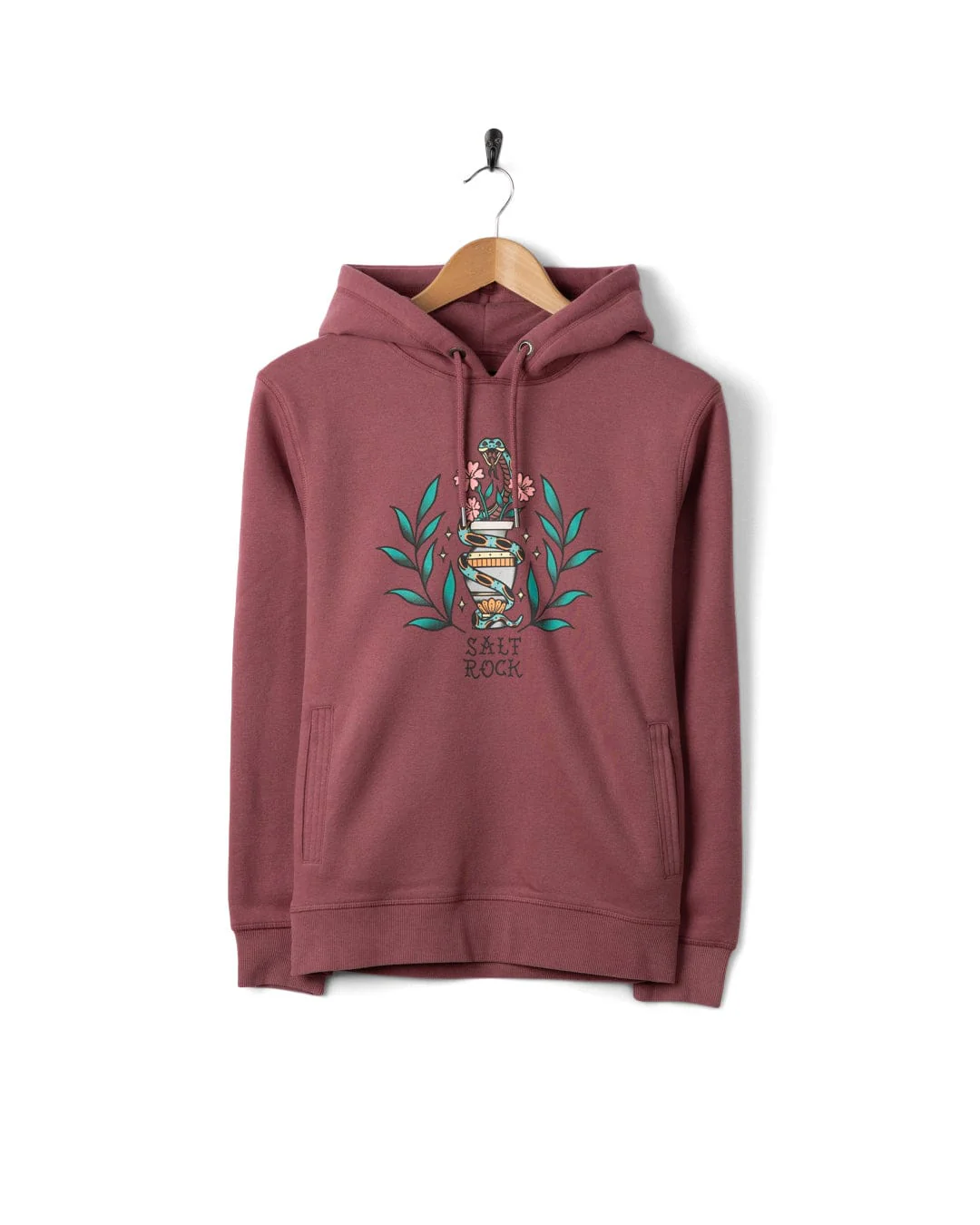 Yesterdays Youth - Womens Pop Hoodie - Dark Pink - Image 5