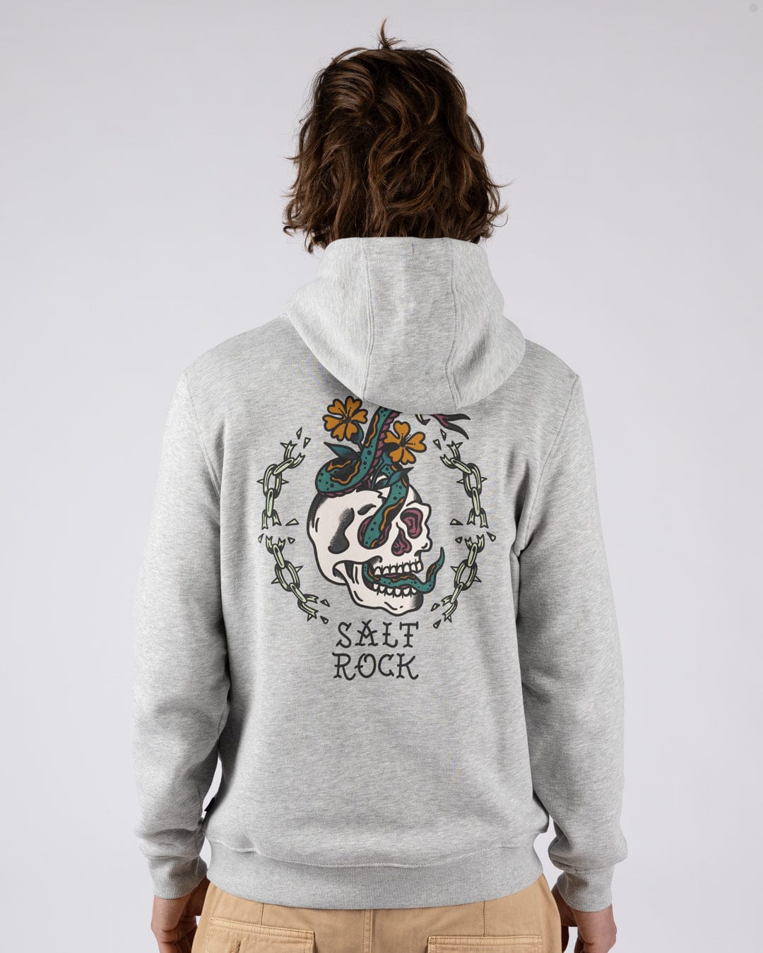 Yesterday's Youth - Mens Pop Hoodie - Grey