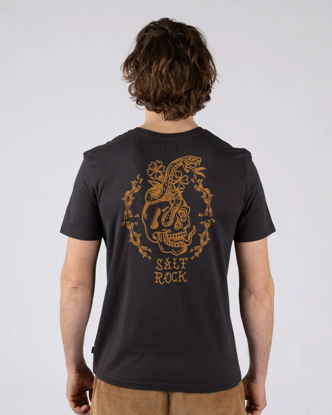 Yesterdays Youth - Mens Oversized Short Sleeve T-Shirt - Dark Grey