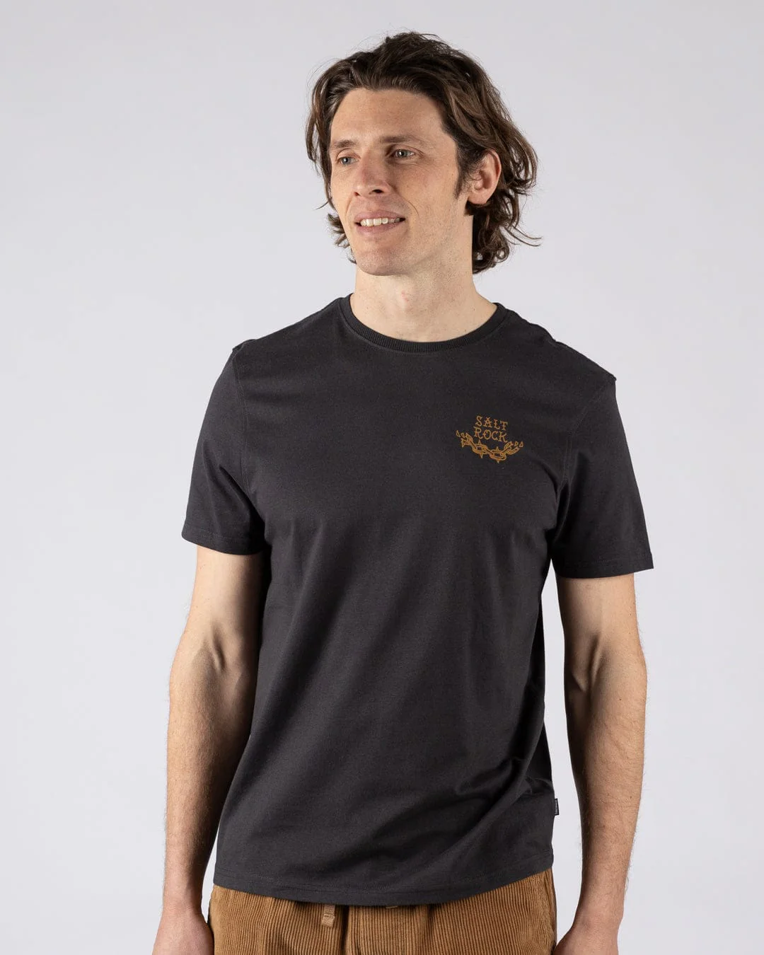 Yesterdays Youth - Mens Oversized Short Sleeve T-Shirt - Dark Grey - Image 3