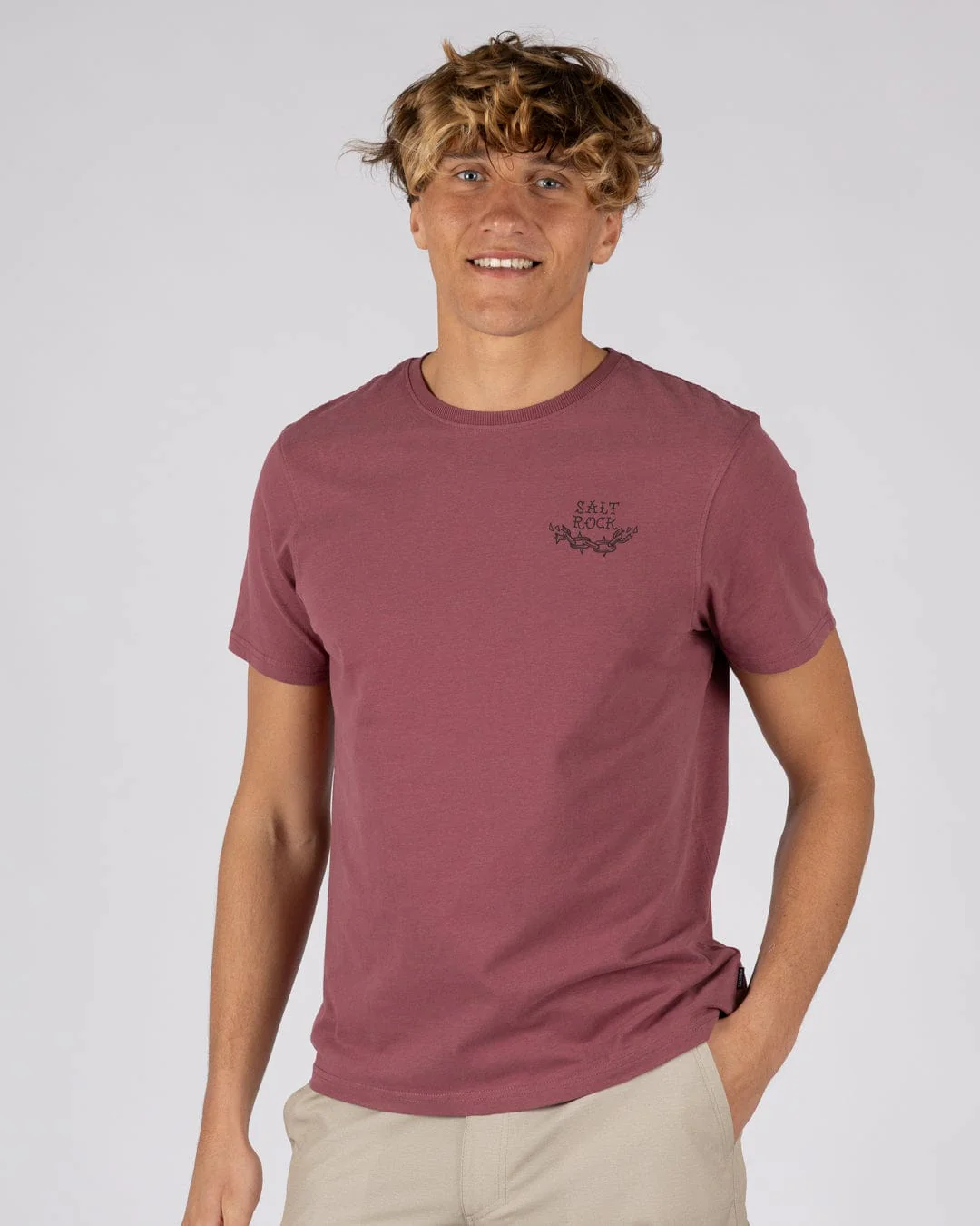 Yesterdays Youth - Mens Short Sleeve T-Shirt - Dark Pink - Image 2