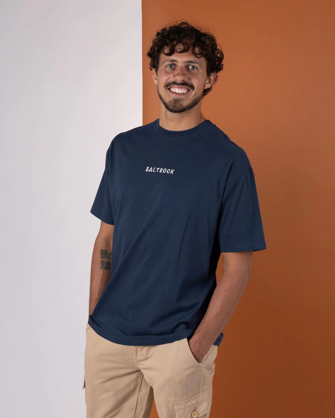 Yin Yang Sun - Mens Short Sleeve T-Shirt - Blue - Image 3