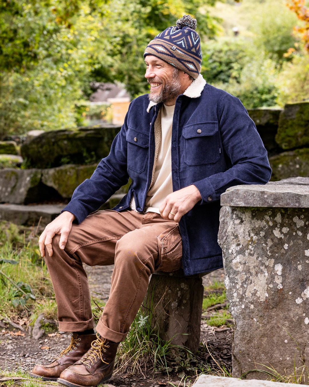 Zeke 2 - Mens Corduroy Shacket - Blue - Image 11